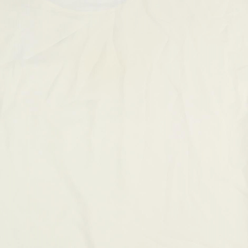 Womens UK Size 16 BHS Ivory Basic T-Shirt