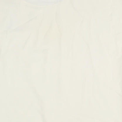 Womens UK Size 16 BHS Ivory Basic T-Shirt