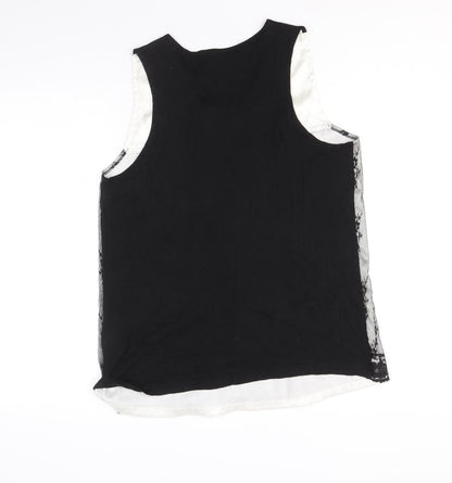 Womens UK Size 12 Internationale Black Basic Tank