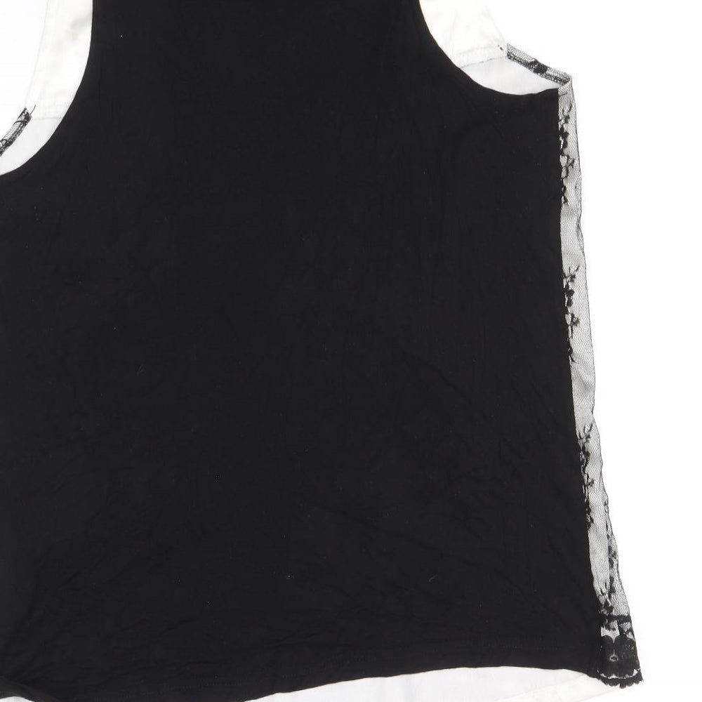Womens UK Size 12 Internationale Black Basic Tank