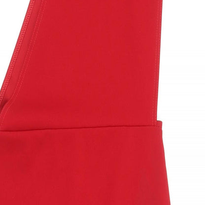 PRETTYLITTLETHING Womens Red Polyester Bodycon Size 14 One Shoulder Pullover