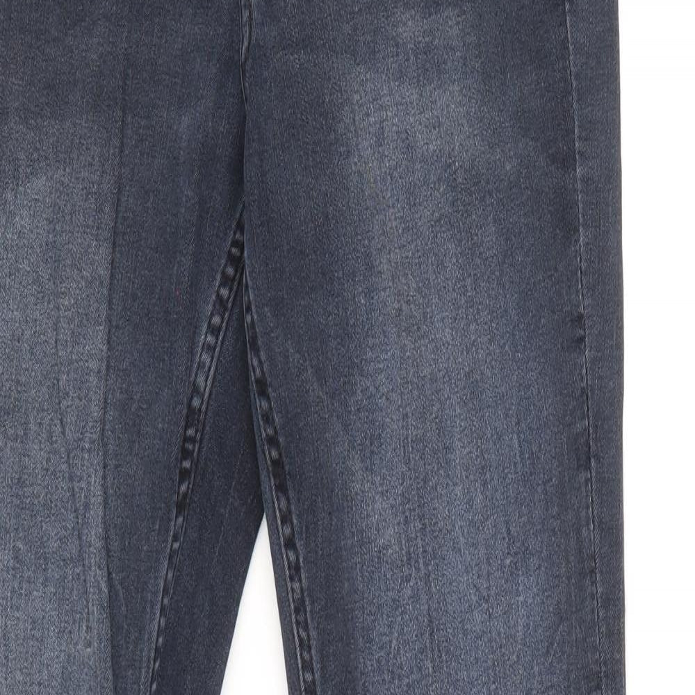 & Denim Womens Blue Cotton Skinny Jeans Size 10 Regular Zip