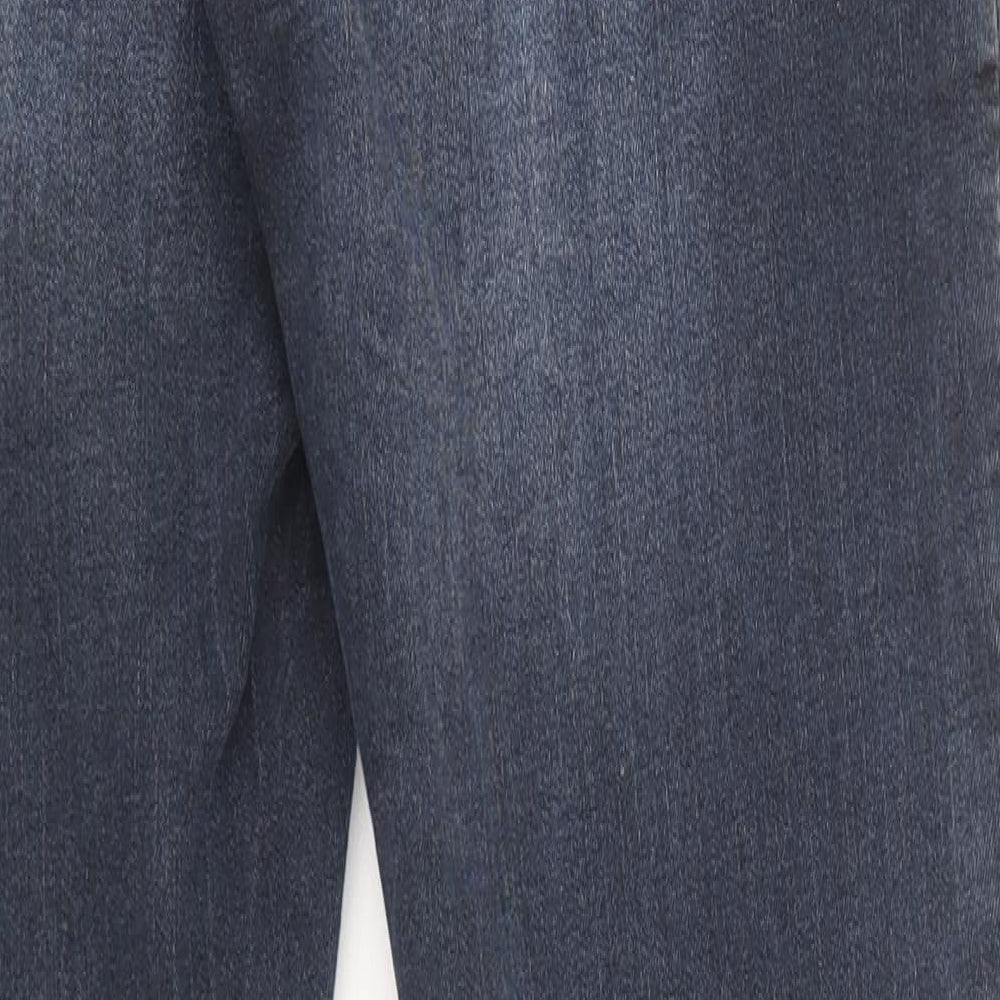 & Denim Womens Blue Cotton Skinny Jeans Size 10 Regular Zip