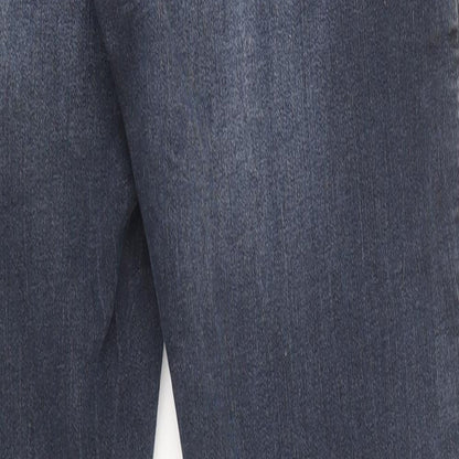 & Denim Womens Blue Cotton Skinny Jeans Size 10 Regular Zip