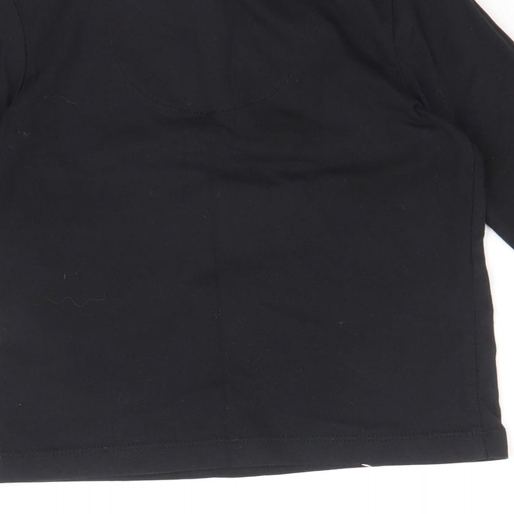 George Boys Black 100% Cotton Basic T-Shirt Size 18-24 Months Round Neck Snap - Team Pudsey