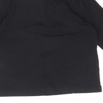 George Boys Black 100% Cotton Basic T-Shirt Size 18-24 Months Round Neck Snap - Team Pudsey
