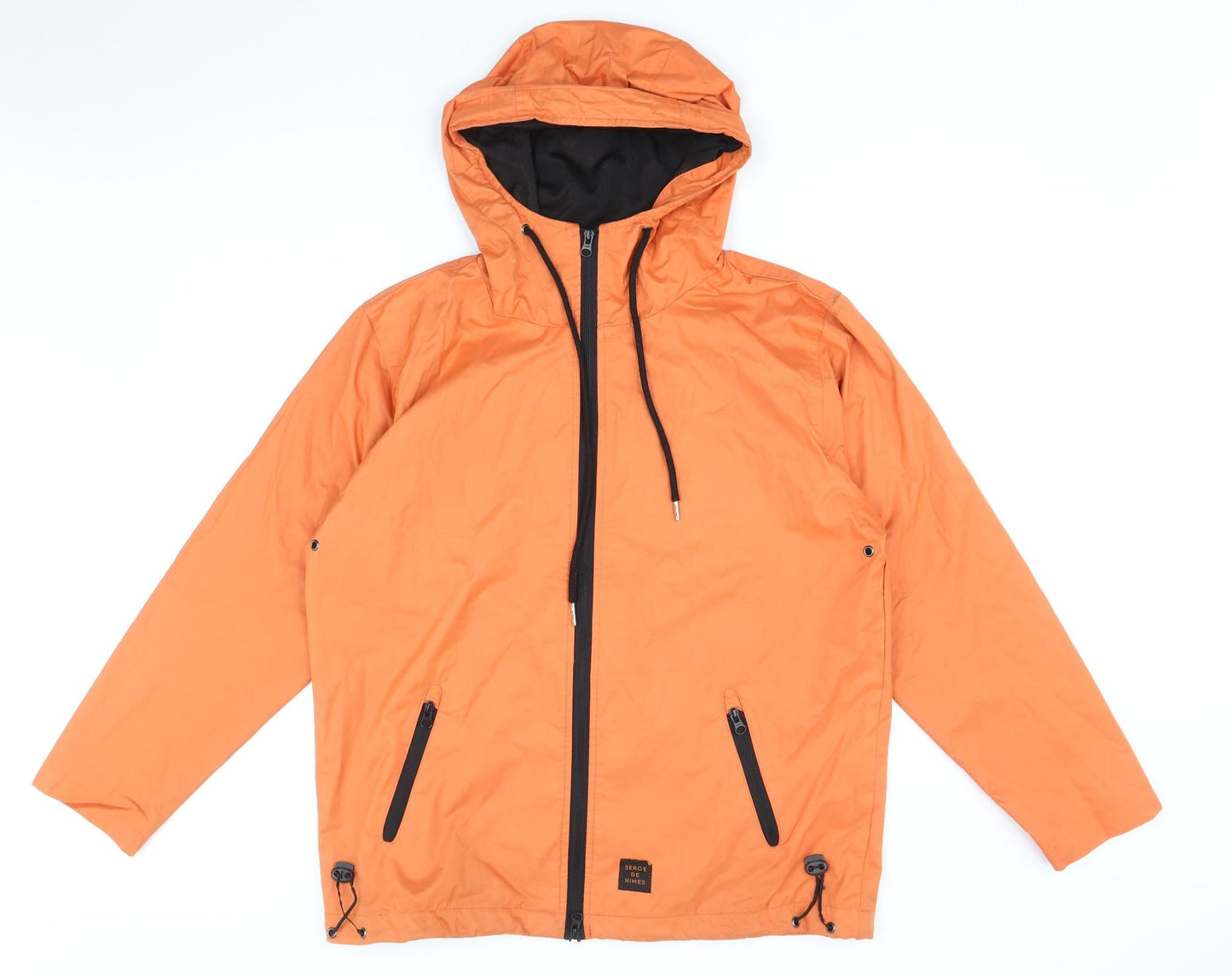 Mens UK Size S Serge Denimes Orange Windbreaker Coat
