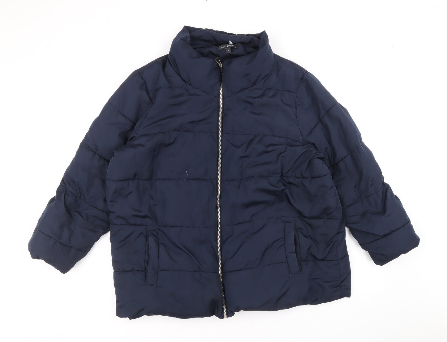Womens UK Size 18 Love Coats Blue Quilted Coat