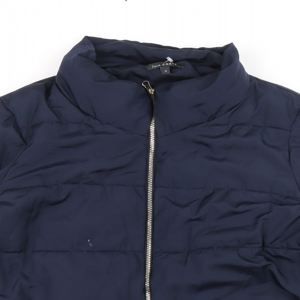 Womens UK Size 18 Love Coats Blue Quilted Coat
