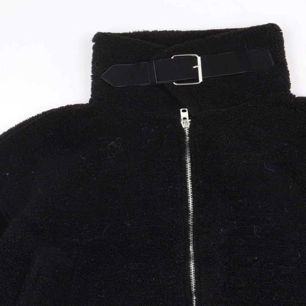 Missguided Womens Black Jacket Size 8 Zip
