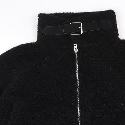 Missguided Womens Black Jacket Size 8 Zip