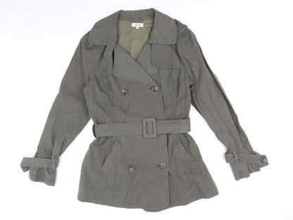Womens UK Size 12 Papaya Brown Trench Coat