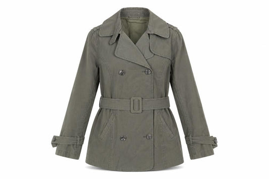 Womens UK Size 12 Papaya Brown Trench Coat