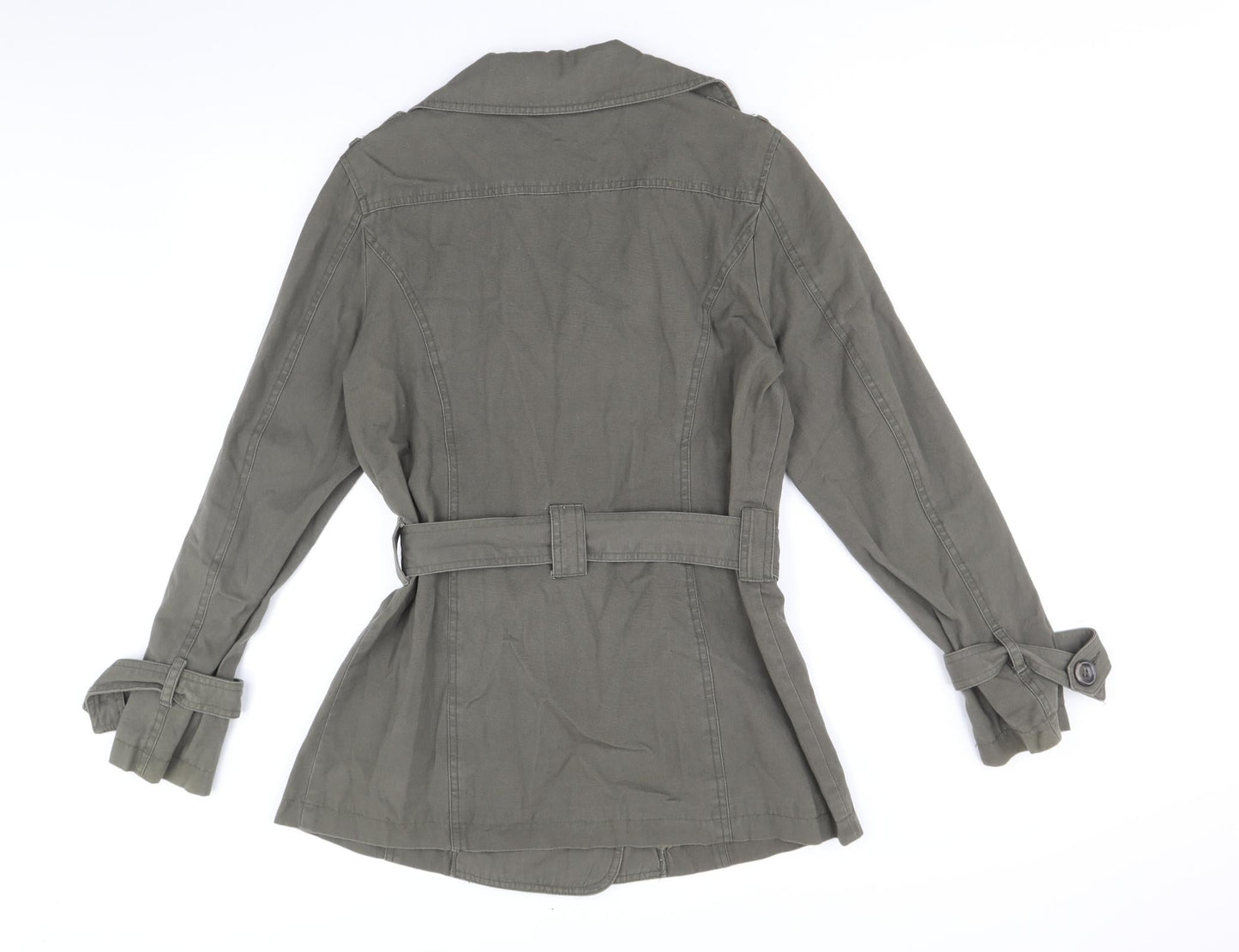 Womens UK Size 12 Papaya Brown Trench Coat