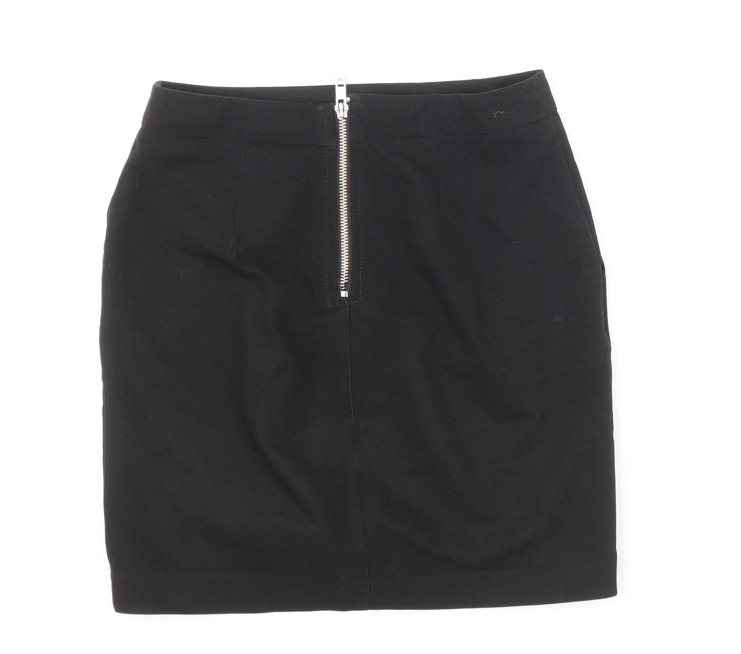 New Look Girls Black Polyester Straight & Pencil Skirt Size 12 Years Regular Zip