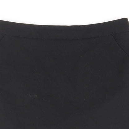 New Look Girls Black Polyester Straight & Pencil Skirt Size 12 Years Regular Zip