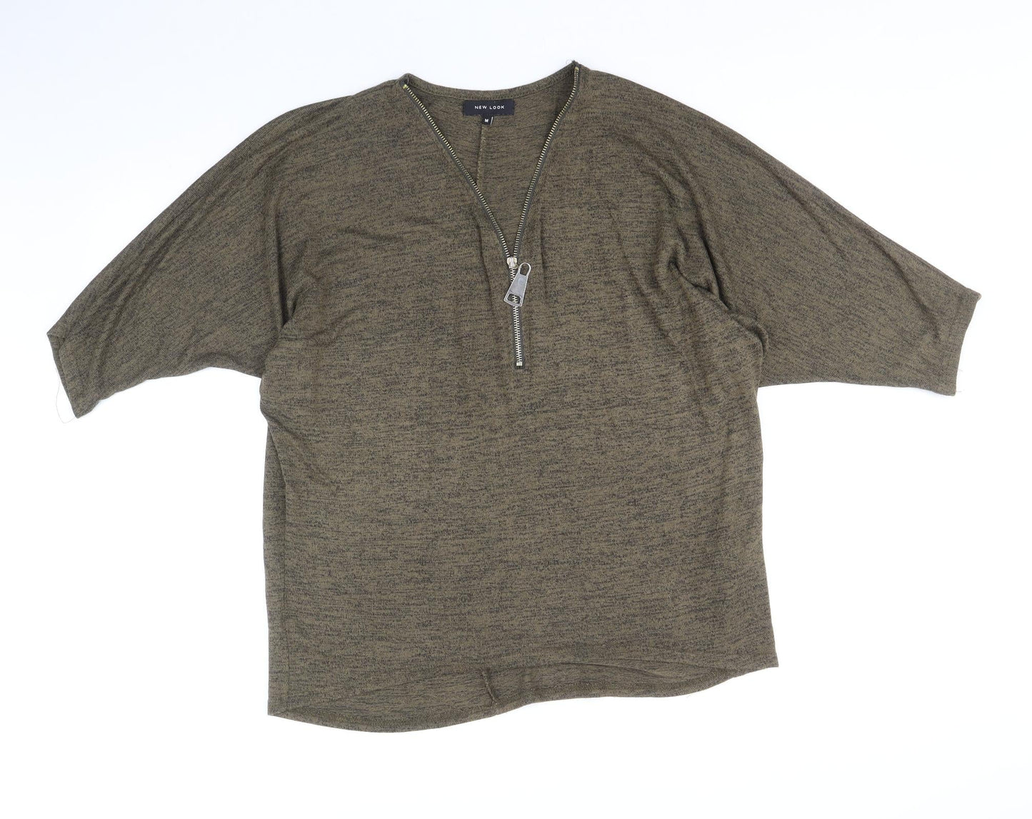 Womens UK Size M New Look Green Pullover Jumper