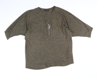 Womens UK Size M New Look Green Pullover Jumper