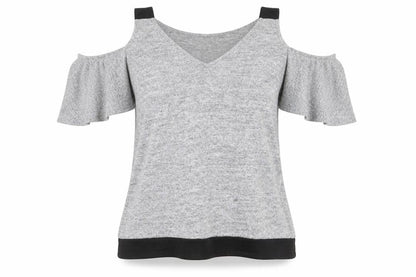 Womens UK Size 12 Lipsy Grey Basic T-Shirt