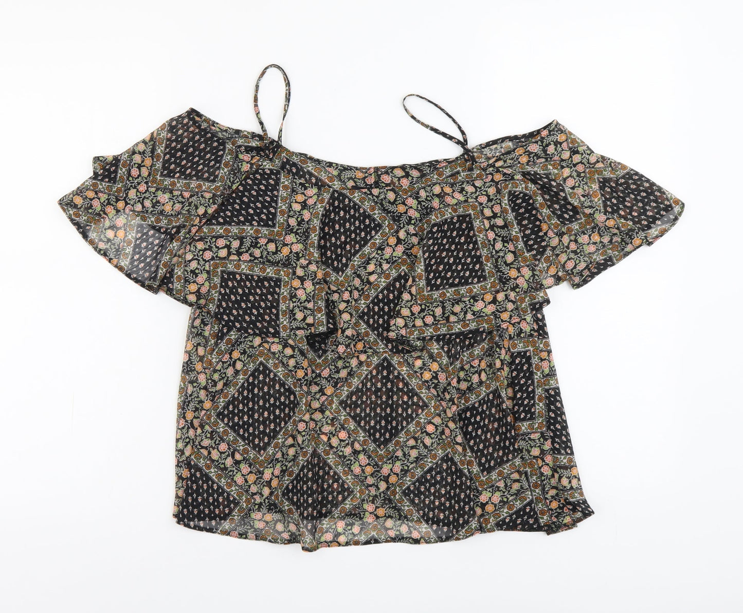 Womens UK Size 10 Atmosphere Multicoloured Basic Blouse