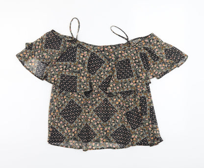 Womens UK Size 10 Atmosphere Multicoloured Basic Blouse