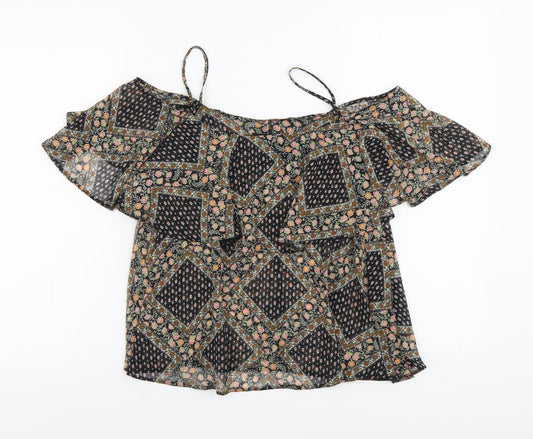 Womens UK Size 10 Atmosphere Multicoloured Basic Blouse