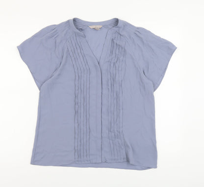 Womens UK Size M H&M Blue Basic Blouse