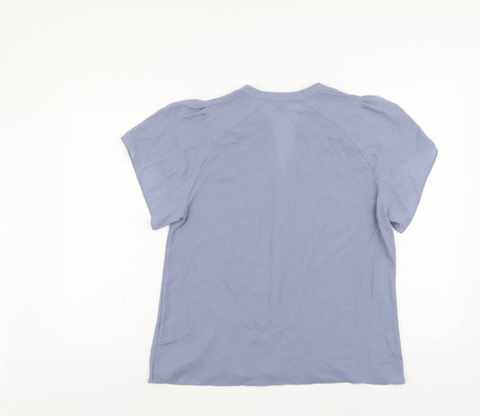 Womens UK Size M H&M Blue Basic Blouse