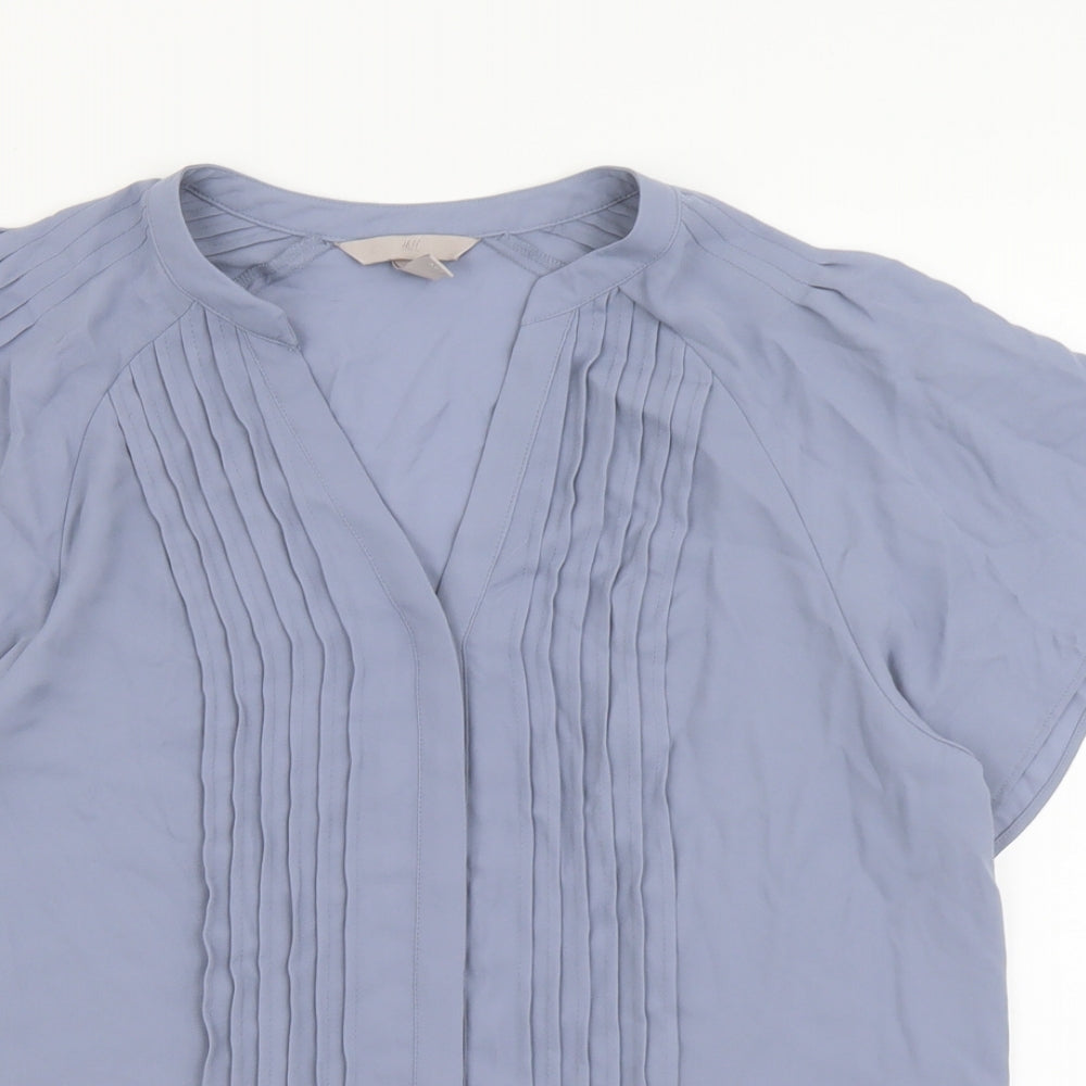 Womens UK Size M H&M Blue Basic Blouse