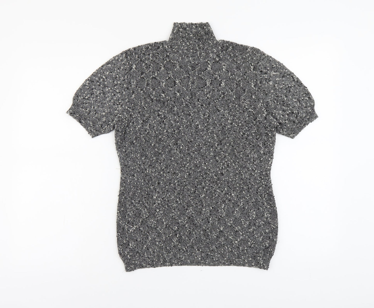 Womens UK Size M Planet Grey Basic T-Shirt