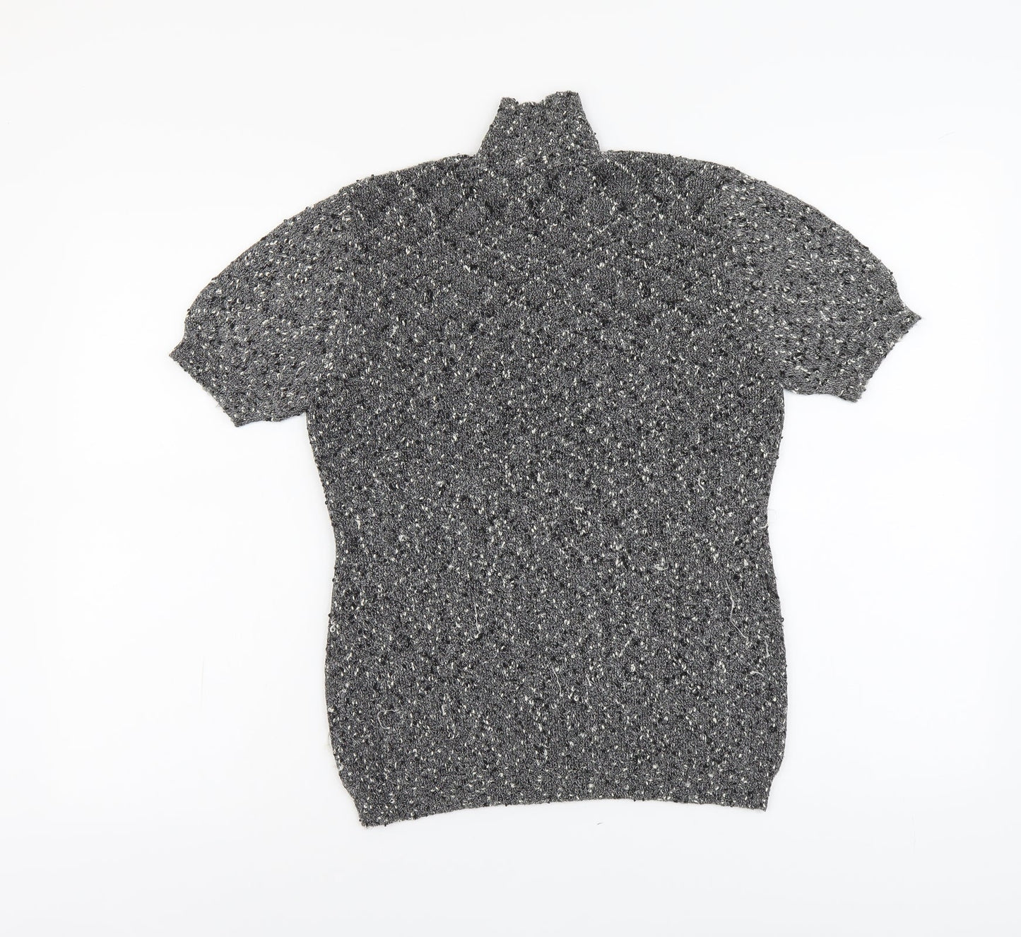Womens UK Size M Planet Grey Basic T-Shirt