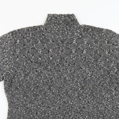 Womens UK Size M Planet Grey Basic T-Shirt
