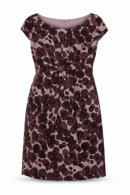 Great Plains Womens Purple Geometric Viscose A-Line Size L Scoop Neck Zip