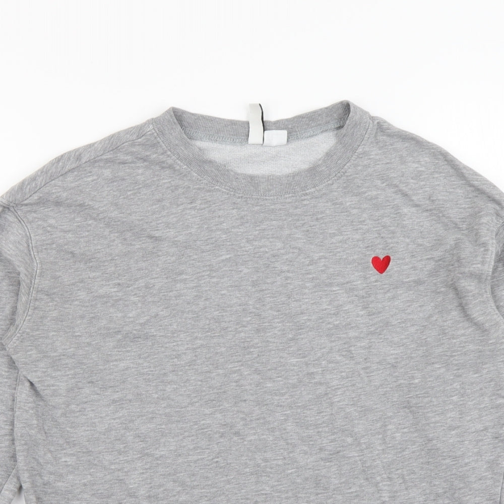 Mens UK Size S H&M Grey Pullover Sweatshirt
