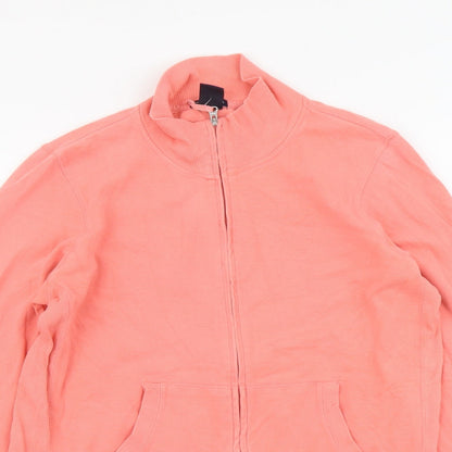 Gap Womens Pink Cotton Full Zip Sweatshirt Size M Zip