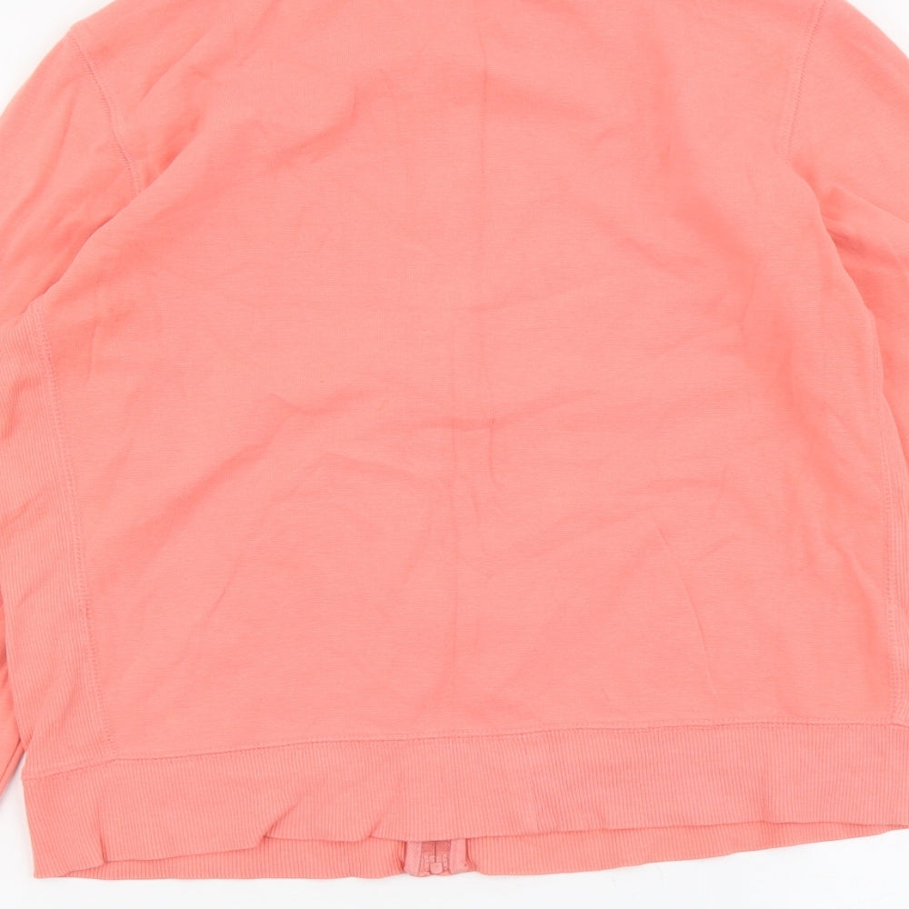 Gap Womens Pink Cotton Full Zip Sweatshirt Size M Zip