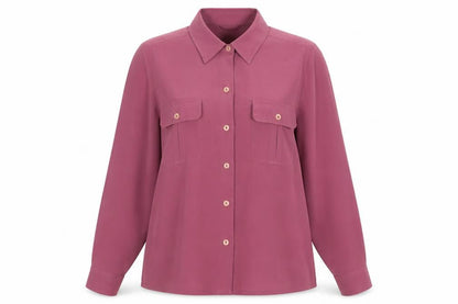 Womens UK Size 12 Berkertex Purple Basic Button-Up