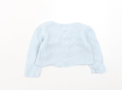 GOCCO Boys Blue Acrylic Cardigan Jumper Size 6-9 Months Button