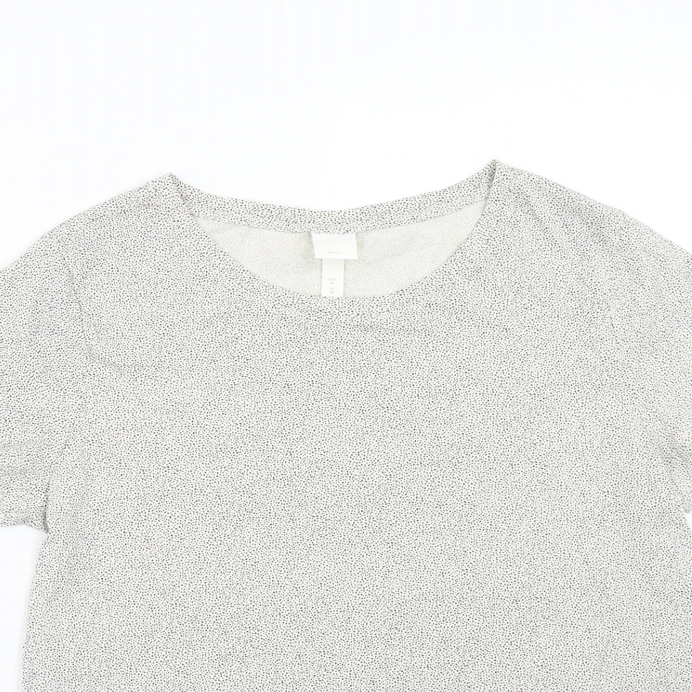 Womens UK Size M H&M Beige Basic T-Shirt
