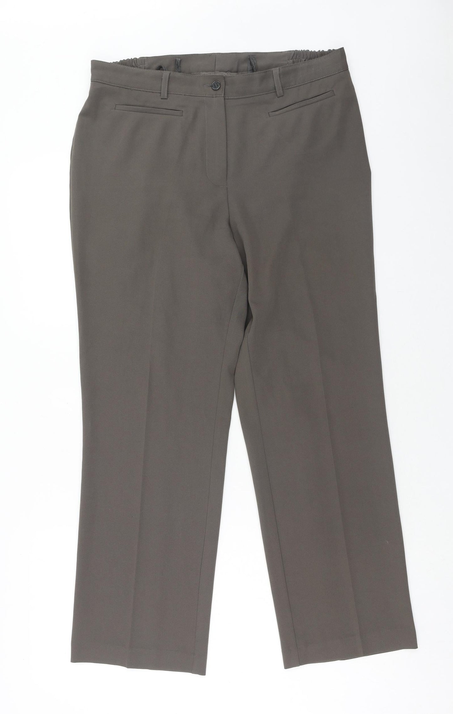 Womens UK Size 16 Preworn Regular Fit  Brown Trousers