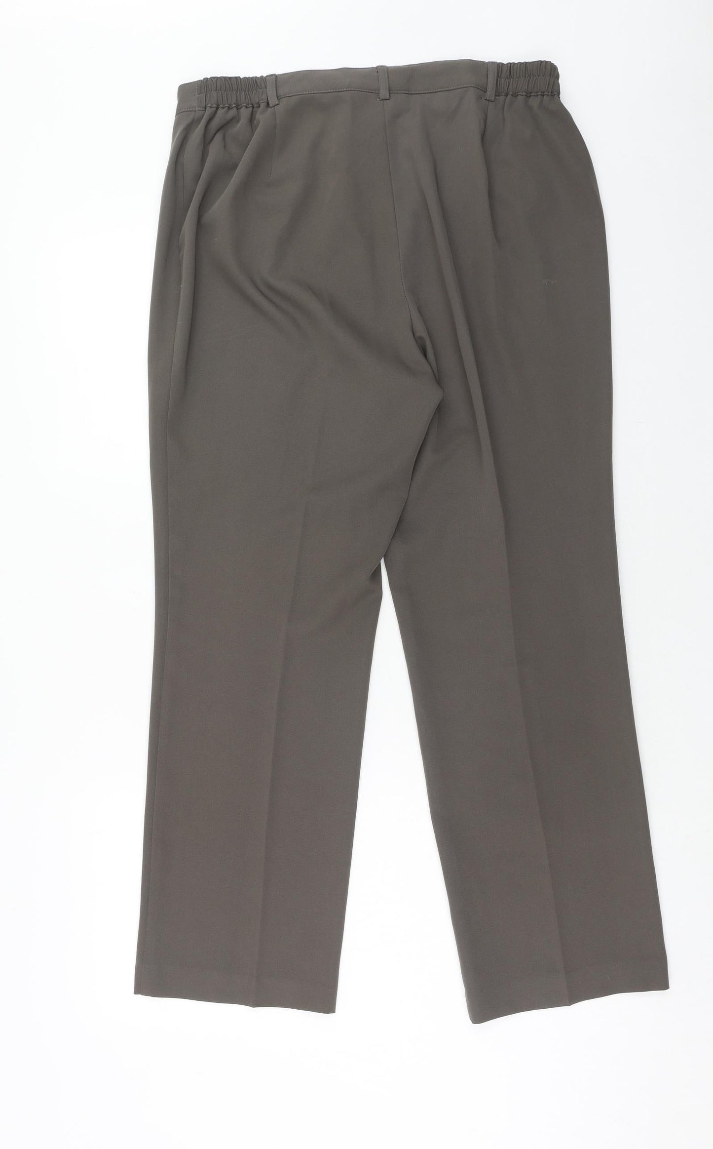 Womens UK Size 16 Preworn Regular Fit  Brown Trousers