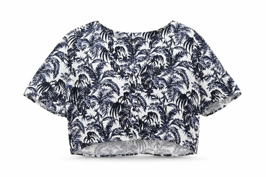 Womens UK Size 6 Topshop Blue Basic Button-Up