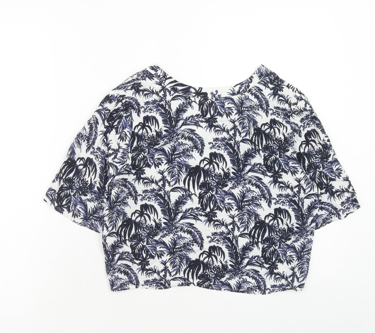 Womens UK Size 6 Topshop Blue Basic Button-Up