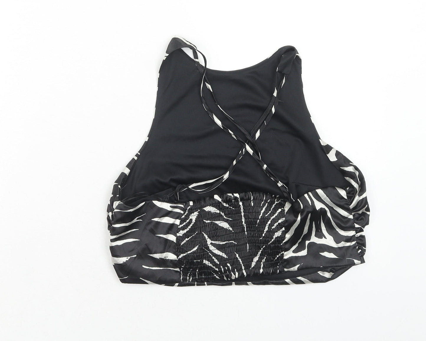 Womens UK Size M Zara Black Basic Tank