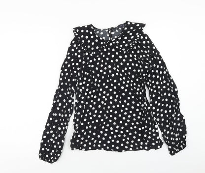 Womens UK Size 6 Marks and Spencer Black Basic Blouse