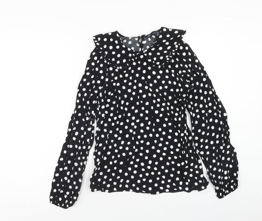 Womens UK Size 6 Marks and Spencer Black Basic Blouse
