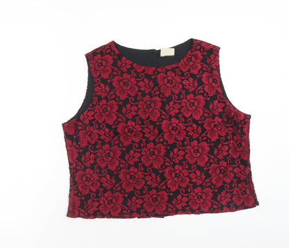 Womens UK Size 18 Yessica Red Cropped Tank