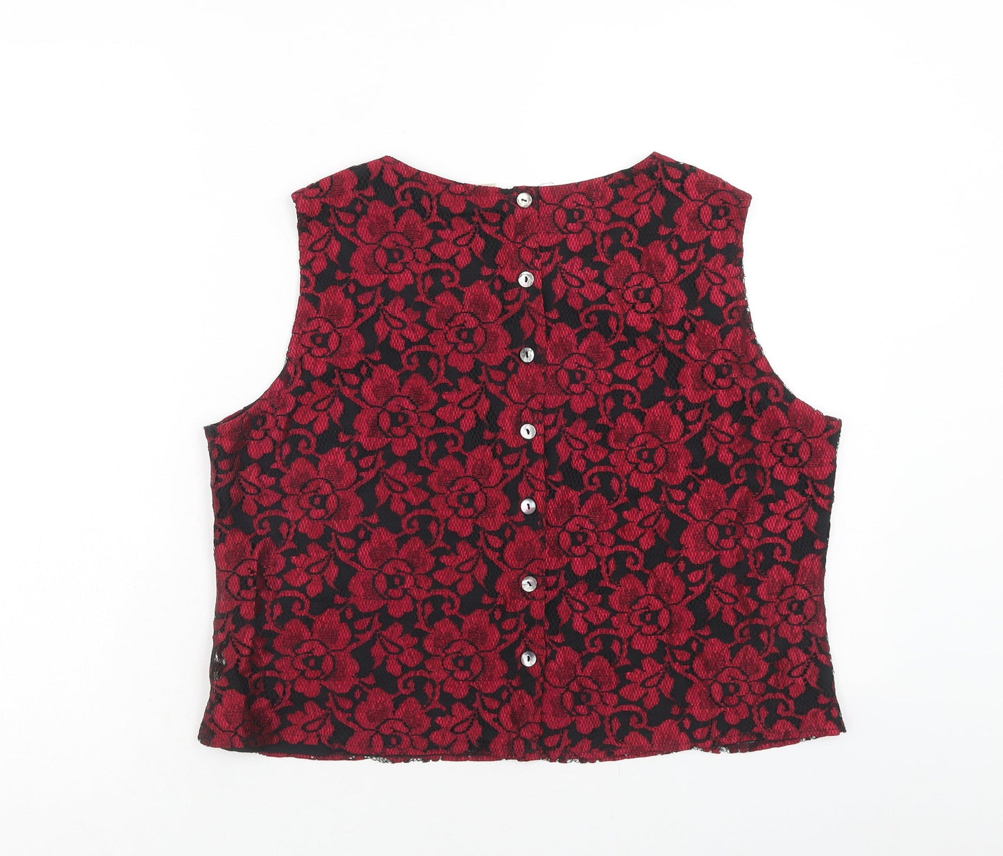 Womens UK Size 18 Yessica Red Cropped Tank