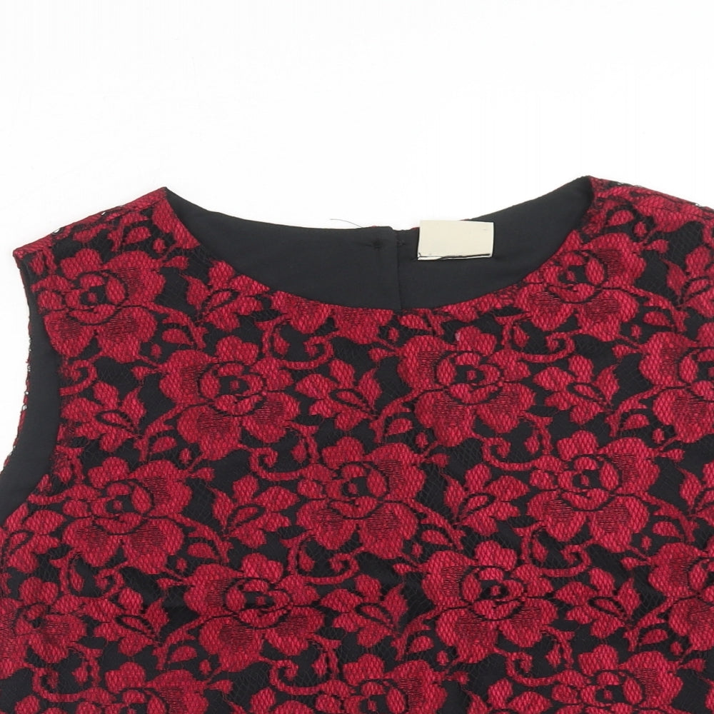 Womens UK Size 18 Yessica Red Cropped Tank
