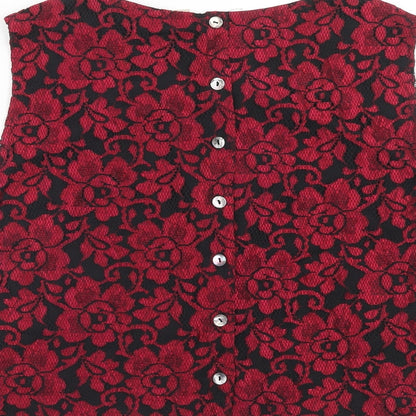 Womens UK Size 18 Yessica Red Cropped Tank